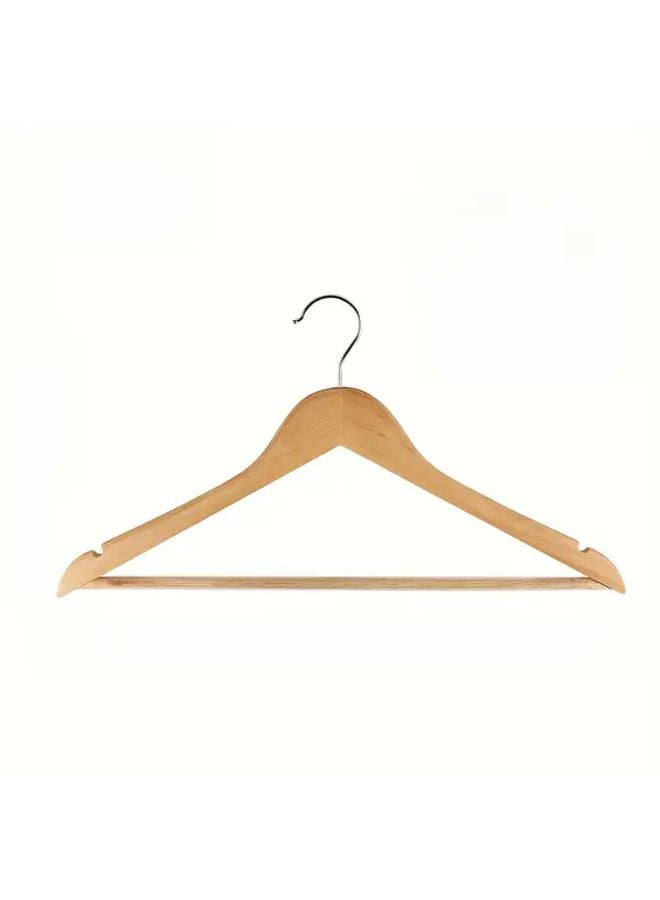 Wooden Wall Mounted Hangers 360 Rotating Hooks Anti Slip Strips Space Saving Closet Organizer - Image 1