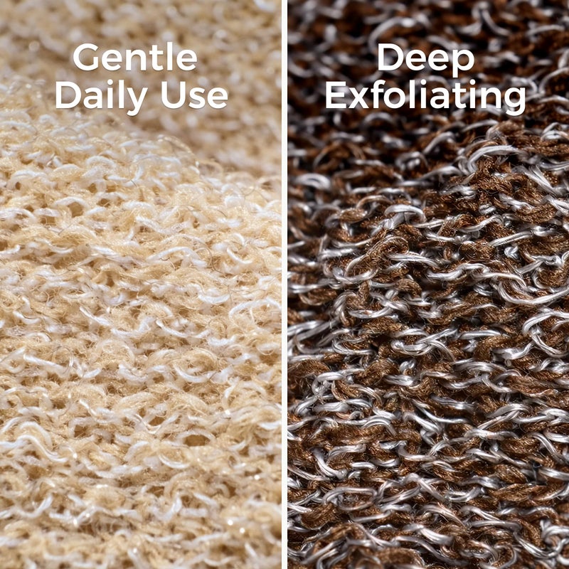ZOMCHI Bar Soap Saver Bags, 2 Pieces Exfoliating Soap Bag with Different Roughness, Soap Bar Loofah for Men and Women, Body Scrubber Exfoliator for Smooth Clean Skin (Brown) - Image 5
