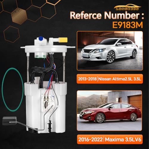 LONGKEES Electric Fuel Pump Assembly FIT 2013–2018 Nissan Altima 2.5L L4 / 3.5L V6 Sedan, 2016–2022 Maxima 3.5L V6 – Replace OE# E9183M, 17040-3TA0A, 3TA0B, 3TA0C, 3TA0D, SP4090M, FG1772 - Image 2