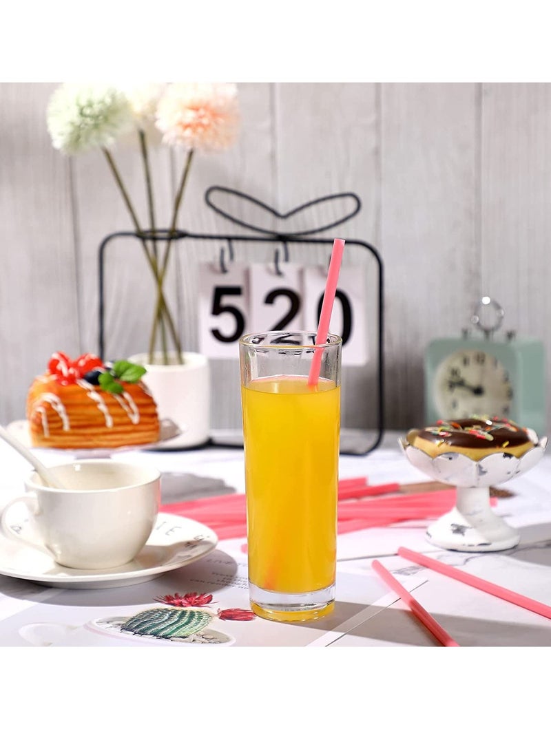 سيوسي شفاطات وردية على شكل قلب للاستعمال مرة واحدة، شفاطة بلاستيكية وردية ملفوفة بشكل فردي لحفلات أعياد الميلاد للأطفال ومستلزمات الزفاف 100 قطعة - Image 2