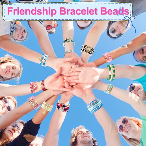 JMUQ 28 Strands Green Clay Beads Bracelet Making Kit, Friendship Preppy Flat Polymer Clay Heishi Beads for Bracelets Jewelry Making Kit, DIY Arts and Crafts Gifts - Image 4