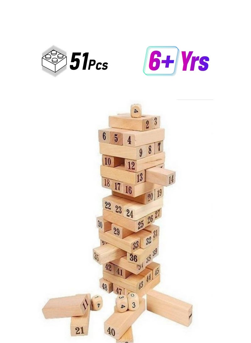 51-Piece Wooden Building Block - Image 1
