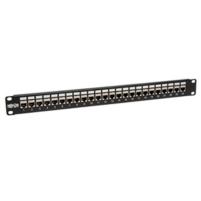 Tripp Lite 24-Port Cat6 / Cat5 Patch Panel Stp Shielded Rj45 Ethernet 1U Rackmount Taa (N254-024-Sh),Black - Image 1