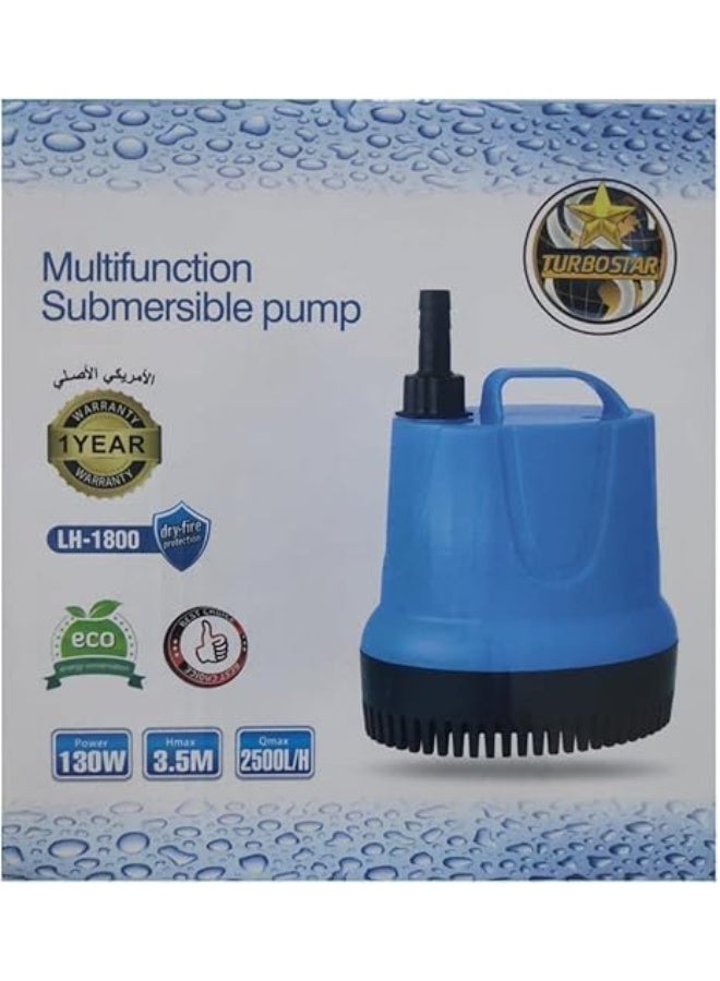 Submersible Water Pump 130W 3500L/H High Flow Water Pump with 3.5M Max Lift for Aquarium, Fish Tank, Fountain, Waterfall, Swimming Pool & Hydroponics - Image 3