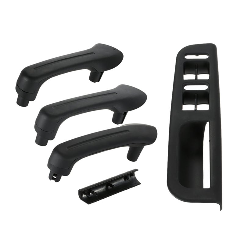 Window Switch Bezel: Black ABS Driver Side Trim - Bolt-On Easy Install Grab Handles for VW Golf Passat Jetta Front Rear Interior - Image 1