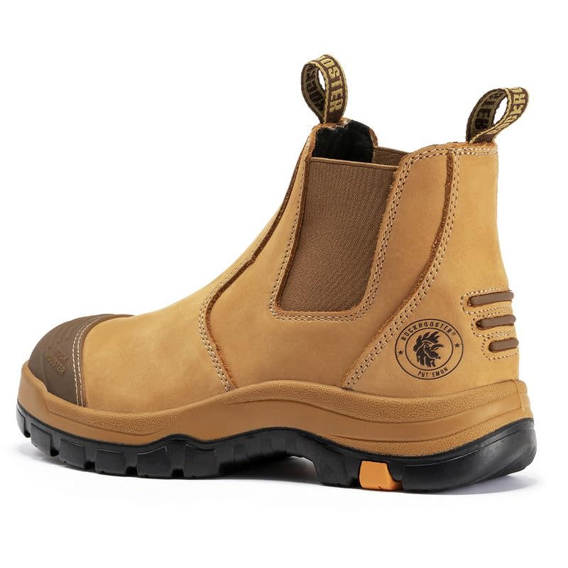 ROCKROOSTER Lumen - 6" Soft Toe Slip On Breathable, Quick Dry, Anti-Slip Wheat Work Boots for Men AK222 - Image 3