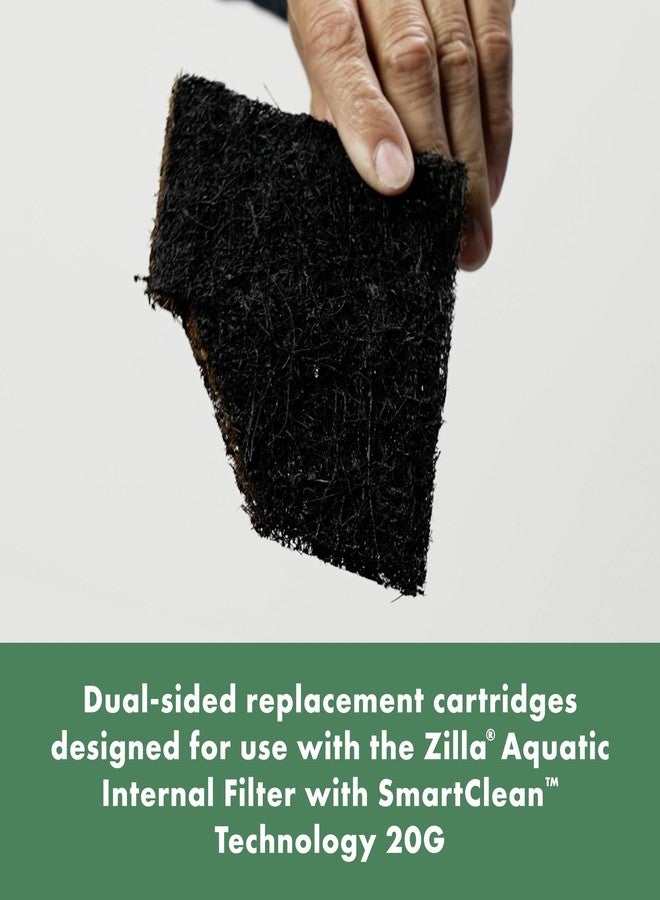 Zilla EcoRenew Filter Cartridges Aquatic Reptile Internal Filter with SmartClean Technology 20G, 3-Pack - Image 4