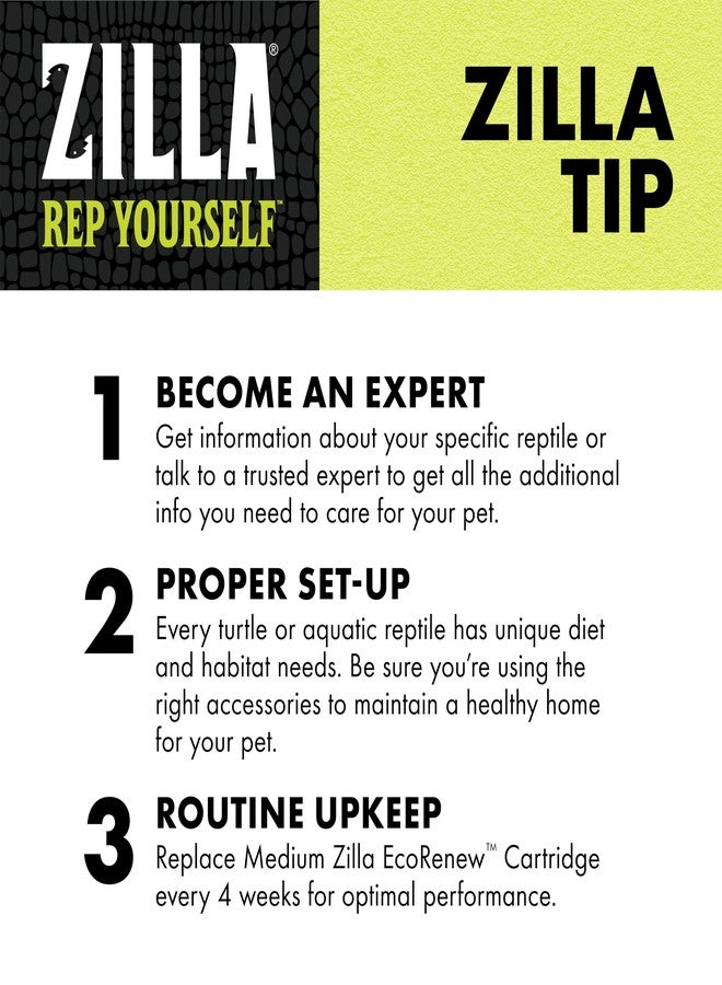 Zilla EcoRenew Filter Cartridges Aquatic Reptile Internal Filter with SmartClean Technology 20G, 3-Pack - Image 3