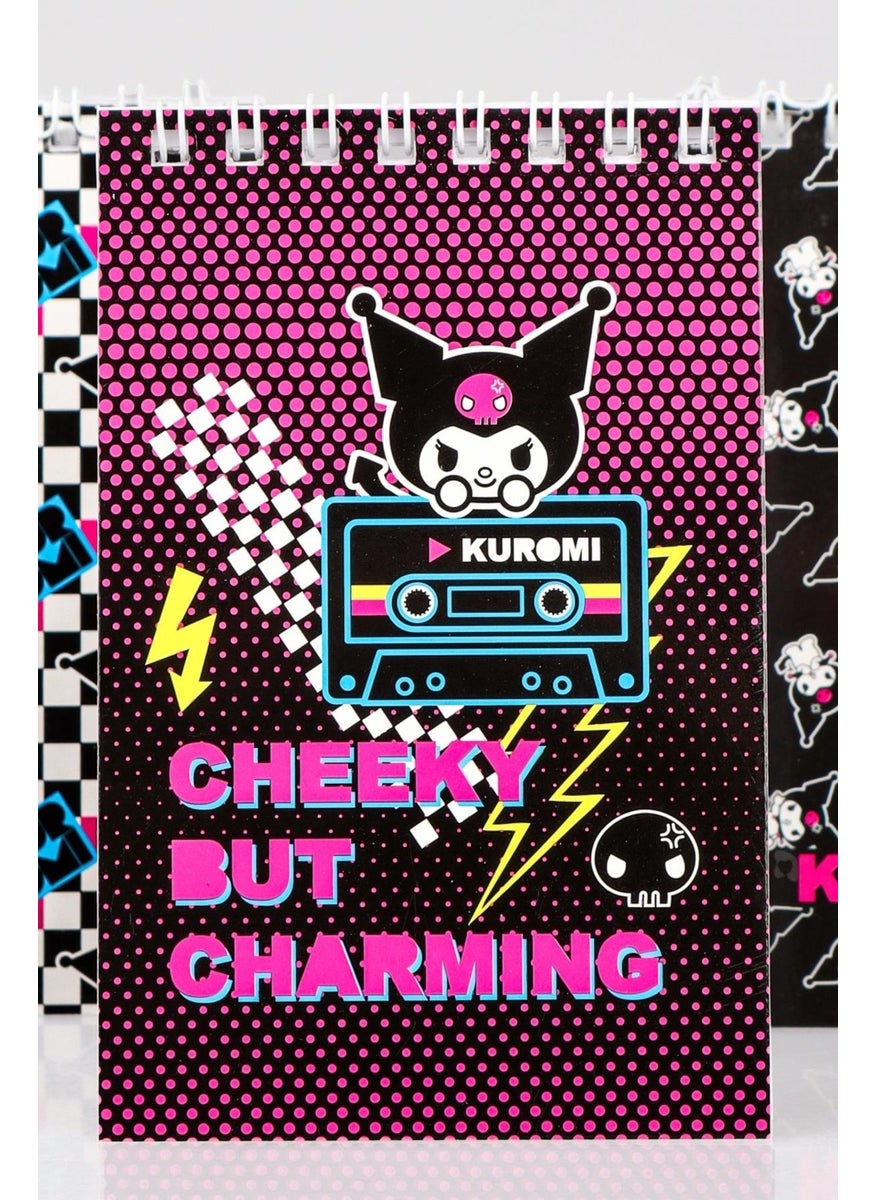 kuromi Dekomus New Season Licensed "single" Spiral A7 Notepad 32 Sheets  - Image 2