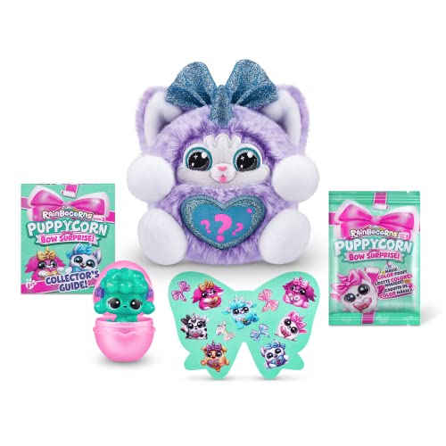 Rainbocorns Puppycorn Bow Surprise, Puppycorn Series 3, Rufus the Husky - Collectible Plush - 5 Layers of Surprises, Peel and Reveal Heart, Stickers, Slime, Ages 3+ (Husky) - Image 3