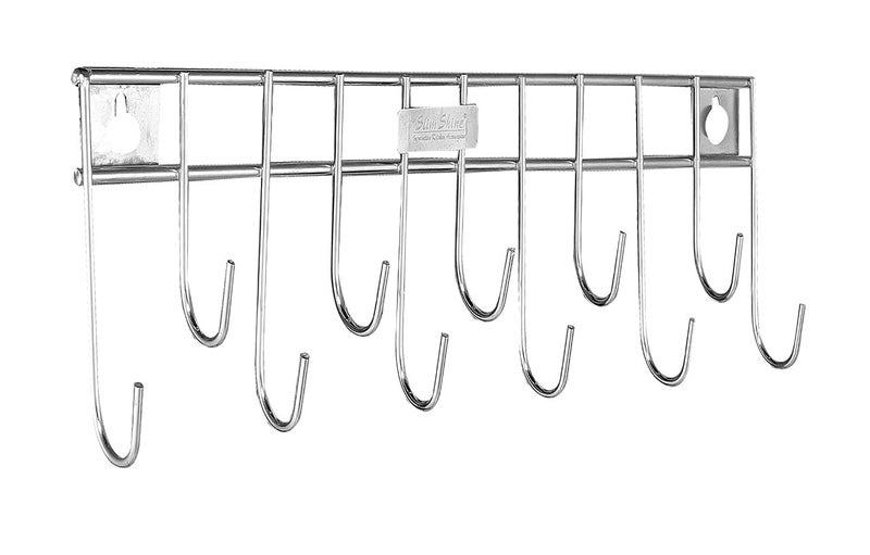 Slim Shine SLIMSHINE Wall Mounted Cutlery Holder | Stainless Steel Utensil Organizer | Multipurpose Kitchen Storage Rack with Hooks | Space-Saving Design | Easy Installation - Image 3