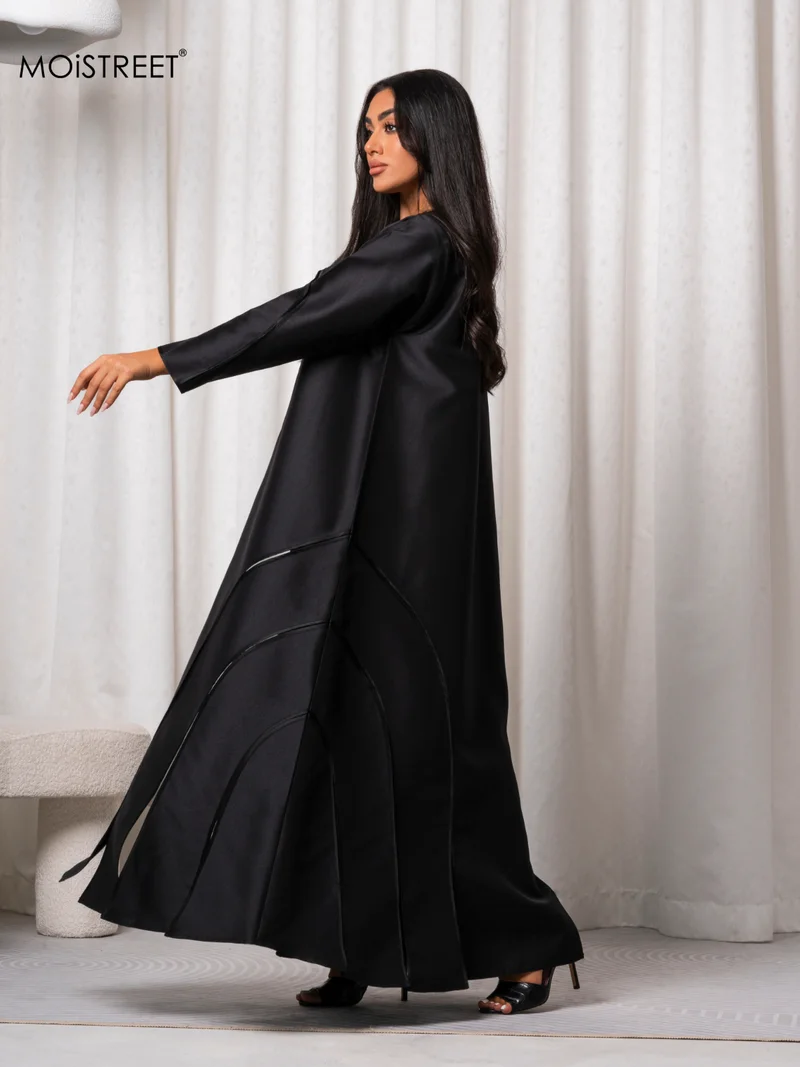 Moistreet  MOiSTREET Handmade Victoria Satin Abaya for Women | Best Price UAE