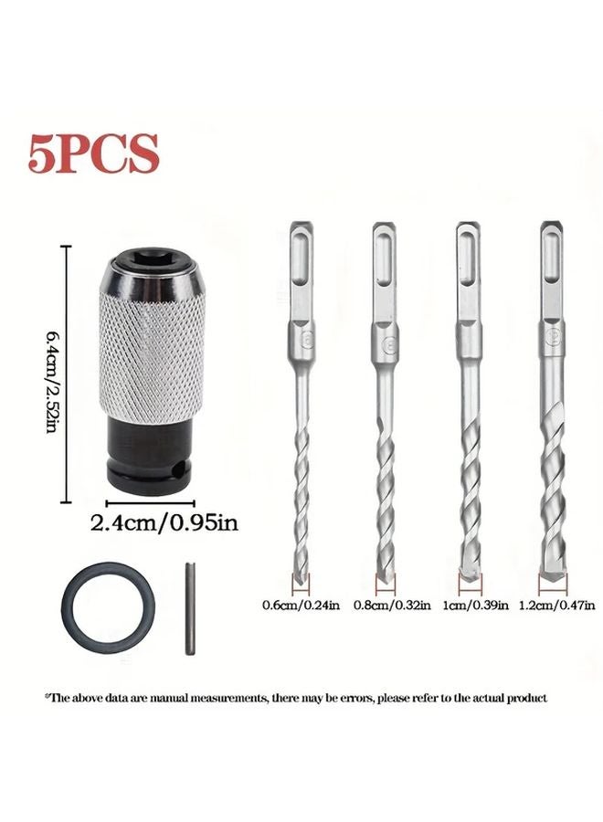 New Electric Hammer Conversion Head With 4 Impact Drill Bits 2025 Model - Image 3