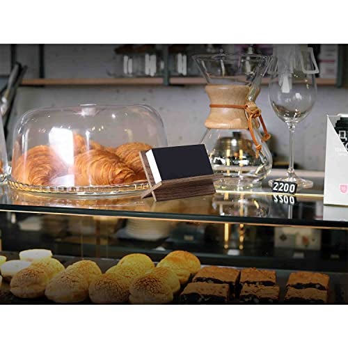 Toros.Store TOROS store Business Card Holder for Desk - Brown Wood Small Cards Holders, Professional Desktop Business Card Stand Display, Wooden Name Card Holder - Image 4