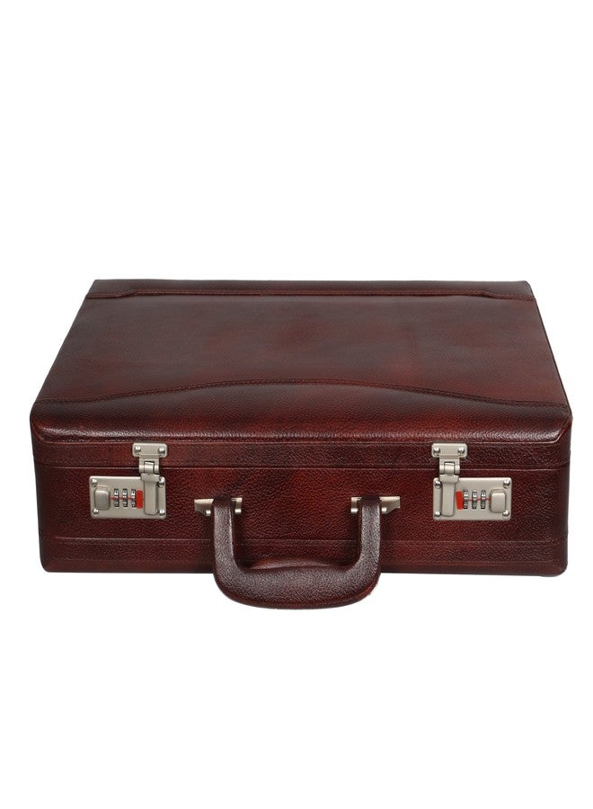 OBANI Genuine Leather Expandable Briefcase Brown, Dimensions: 45.72cm x 10.16cm x 31.75cm (L x W x H) Briefcase men office | Document briefcase - Image 1