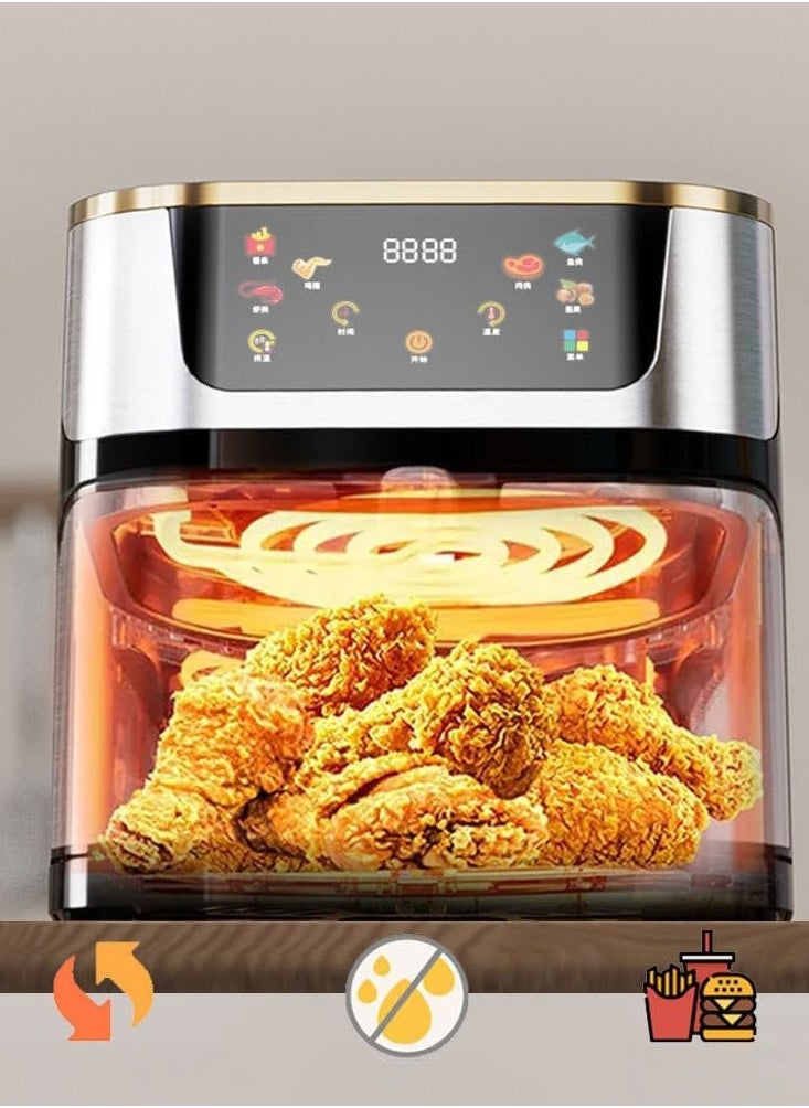 Denx Healthy Air Fryer For Fry/Grill/Bake/Roast Capacity 8 Liters Power 1800 Watts with colour full touch display  - Image 3