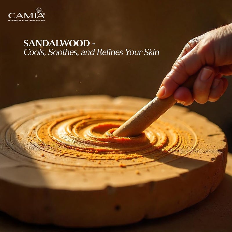 CAMIA Premium Oil Control Face Pack For Normal  Oily Skin  Infused with Pure Sandalwood  Kashmiri Saffron I Face Pack for Glowing Skin AntiAging Hydrates  Nourishes  12 Sachets - Image 5