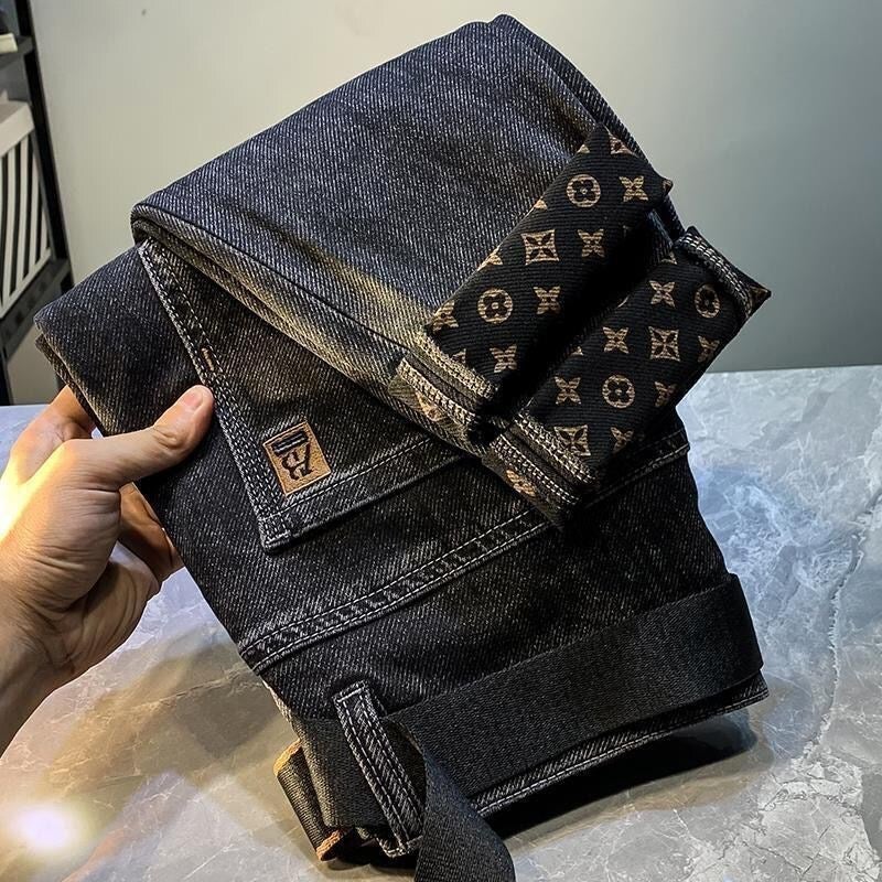 Unisex Classic Denim Jeans Loose Fit Daily Outdoor Wear - Image 1