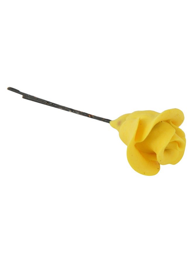 Unique Indian Crafts Yellow Porcelain Hair Pin for Women (Pack of 2, SE-UIC-7) - Image 3