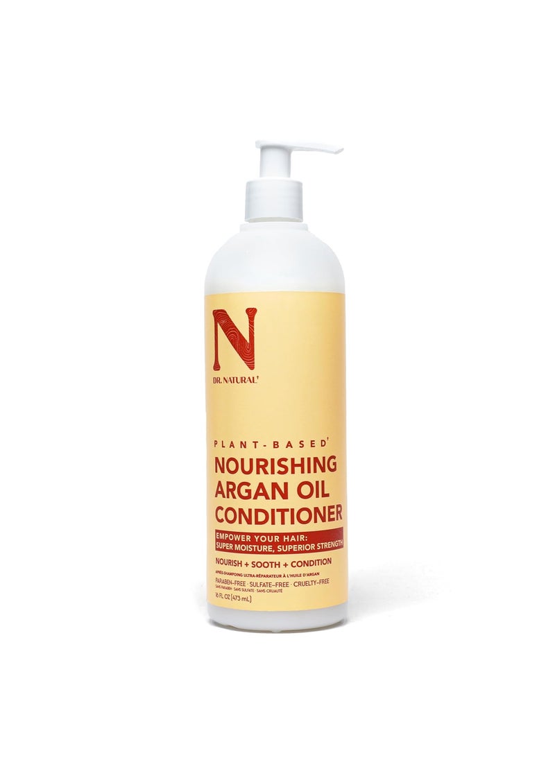 Dr. Natural Dr Natural Conditioner Argan Oil 16 oz  Hair Conditioner for All Hair Types  Promotes Hair Growth and Scalp Health  Conditioner for Frizzy Dry Hair  Infused with Green Tea and Kelp Extract 