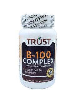 Trust Trust B-100 complex high potency B-Vitamins for cellular metabolism support 100 tablets  - Image 1