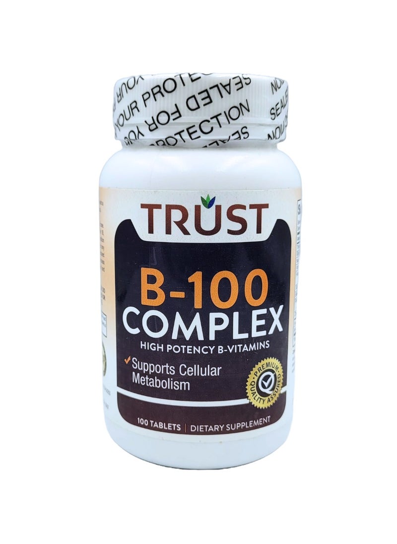 Trust - Trust B-100 complex high potency B-Vitamins for cellular metabolism support 100 tablets - Image 1