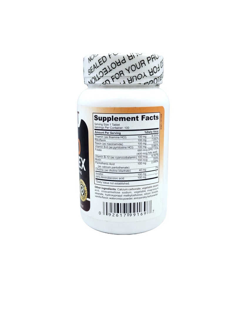 Trust - Trust B-100 complex high potency B-Vitamins for cellular metabolism support 100 tablets - Image 1