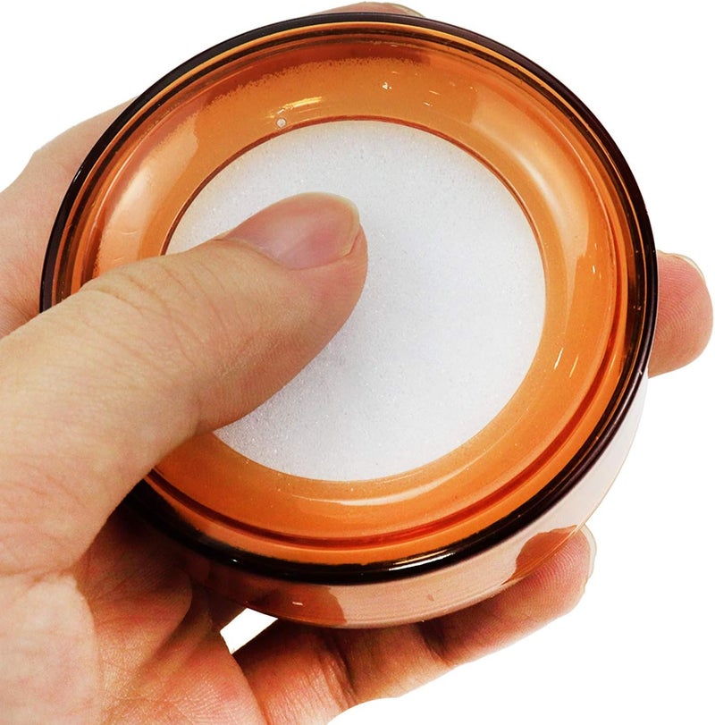 Dahszhi رطب إسفنجة إصبع مكتبي 2.7" قطر بني - 3 قطع - Image 2