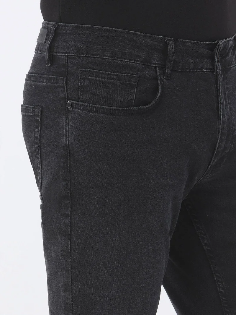 كيب Black Slim Fit Denim Cotton Blend Trousers