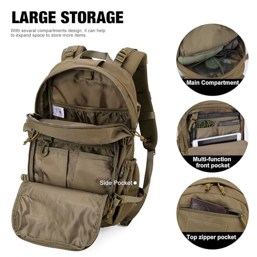 Mardingtop Small Tactical Molle Backpack - 25L Hiking Backpack for Backpacking, Cycling and Biking - Image 5