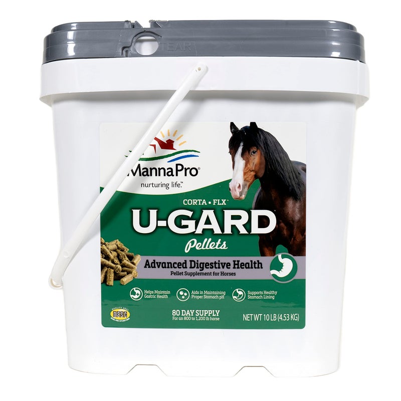 Manna Pro Corta-Flx U-Gard Pellets - Equine Digestive Supplement to Maintain Gastric Health - Helps Prevent Ulcer Formation - 10 LB - Image 1