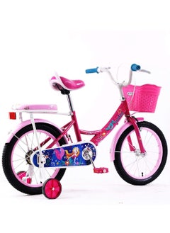 Vaux Elgo Mermaid Kids Road Bike 16 Inch w/ Training Wheels - Dark Pink  - Image 2