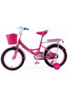 Vaux Elgo Mermaid Kids Road Bike 16 Inch w/ Training Wheels - Dark Pink  - Image 3