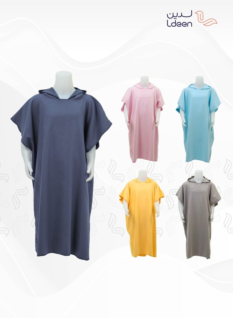 لدين روب مطوّر مصنوع من الألياف الدقيقة (مايكروفايبر) فائق الامتصاص مع ميزة الجفاف السريع بعد الاستخدام بتصميم أنيق وحجم مناسب مغلّف في حقيبة أنيقة ليكون رفيقك في كل وقت. - Image 5