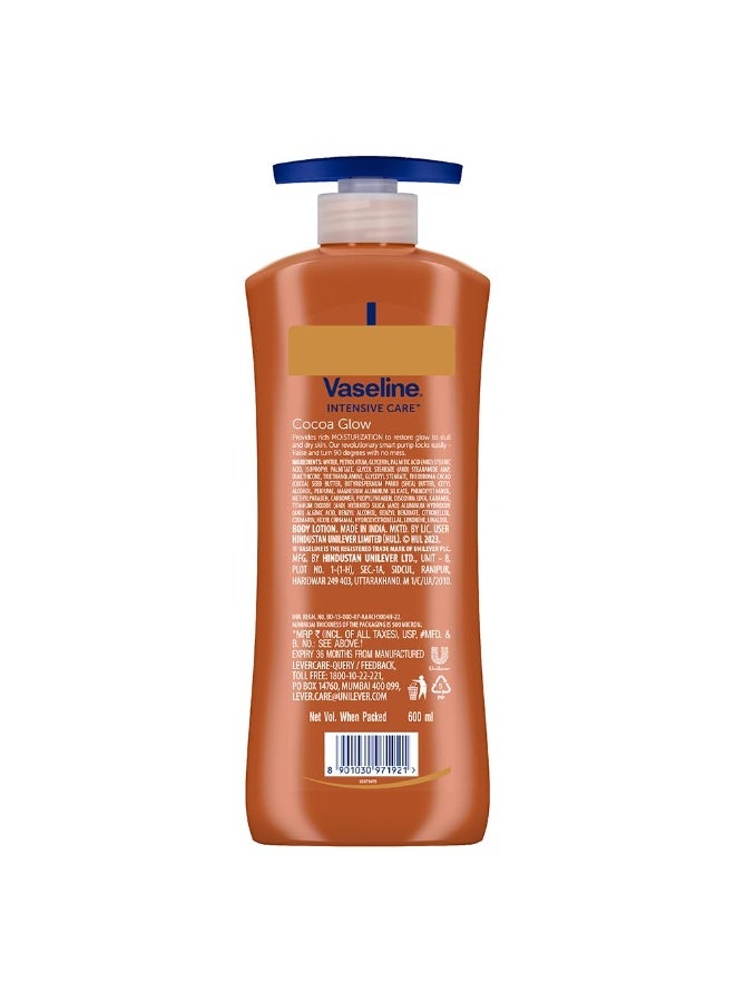 Vaseline Cocoa Glow Serum In Lotion, 600 ml | 100% Pure Cocoa & Shea Butter for Glowing & Soft Skin - Image 2