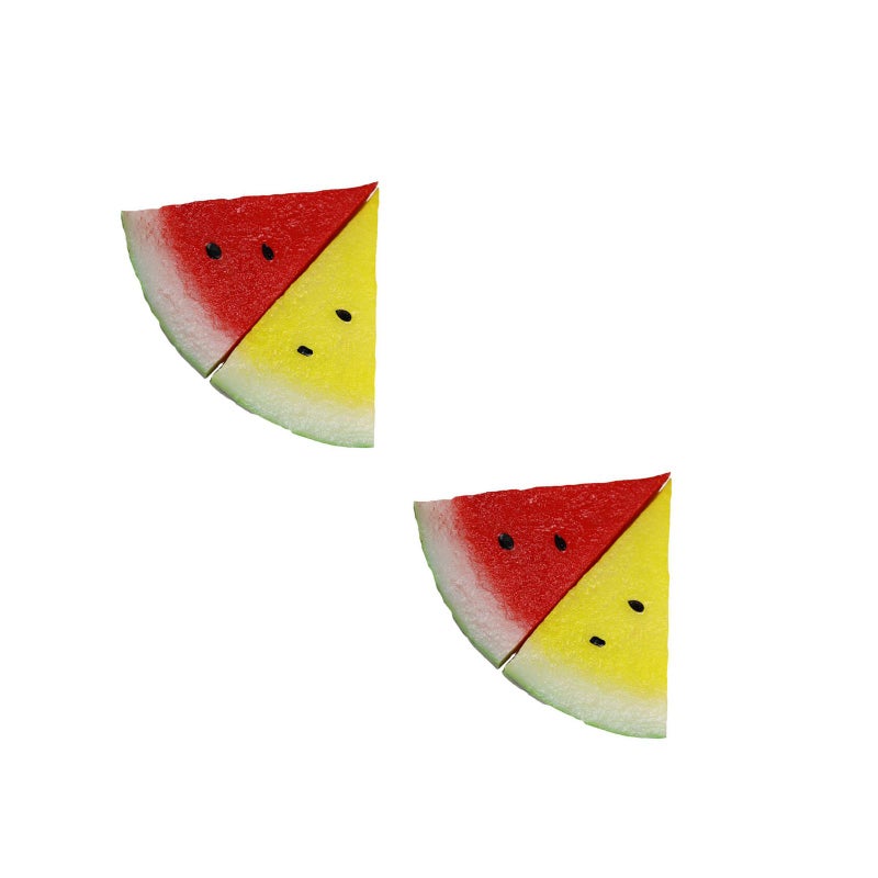 4 pcs Artificial Fruit Model Simulation Watermelon Slice Fruit Photography Props - Image 1