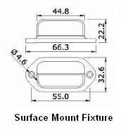 Pilotlights.net LED Convenience Courtesy LED Light - Bright BLUE internal LEDs - Waterproof, Compact 12vdc Fixture Truck, Auto, RV, Aircraft lighting - Image 3
