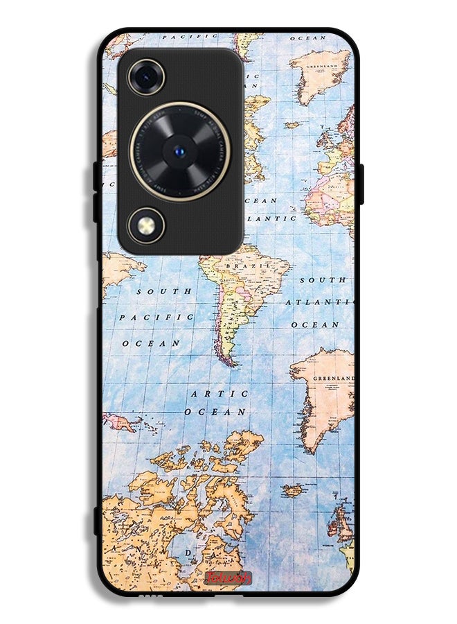 Tolwak Huawei Nova Y63 Protective Case Cover World Map