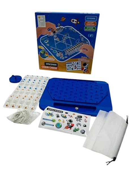 ٍSpaceman Chain Triangle Game, Interactive Peg Game Triangle Chess Board Game for Kids & Adults, Chain Geometry Board Game, Educational Brain Teaser Strategy Game Toy
