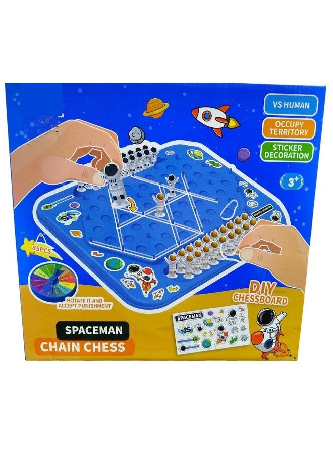 ٍSpaceman Chain Triangle Game, Interactive Peg Game Triangle Chess Board Game for Kids & Adults, Chain Geometry Board Game, Educational Brain Teaser Strategy Game Toy