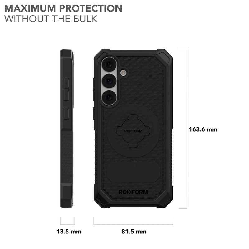 Rokform Rugged Case Compatible with Galaxy S25 Plus, Magnetic Cover with Twist Lock, Drop Tested Armor (Black) - Image 5