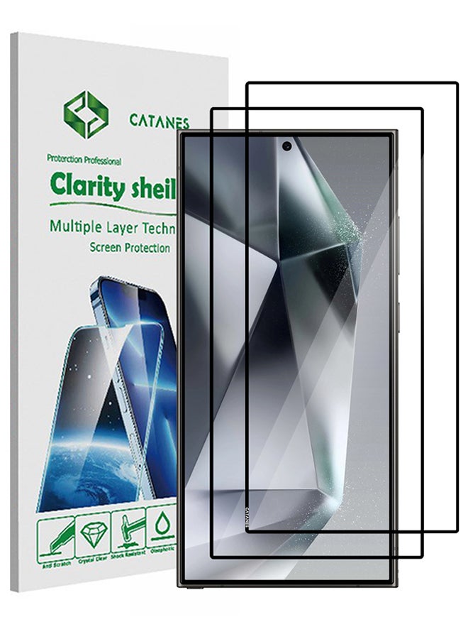 CATANES 2 Pack Samsung Galaxy S24 Ultra Screen Protector 9H Hardness Scratch Resistance Screen Protector Touch Sensitive Case Friendly Tempered Glass Film - Image 1