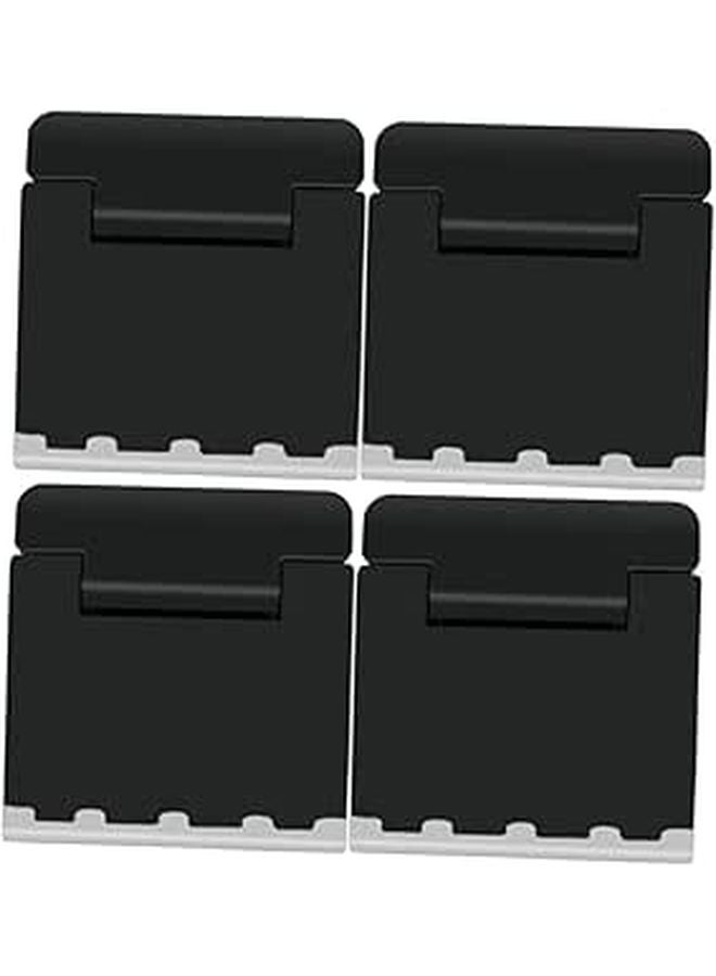 Portable Foldable Laptop Stand Ergonomic Cooling Holder Black 4 Pcs - Image 1