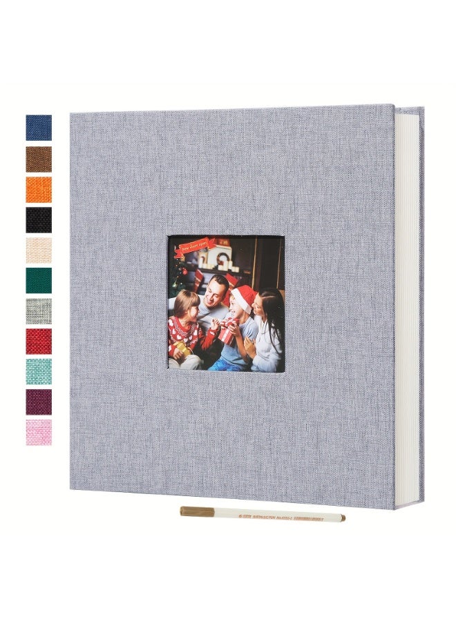 كن واحدًا ألبوم الصور اللاصقة الذاتية 40 صفحة ، 27x28x3cm لعقد الزفاف العائلة سفر الطفل البيج السنة الجديدة وعيد الميلاد أفضل هدايا مبيعا رمادي - Image 1