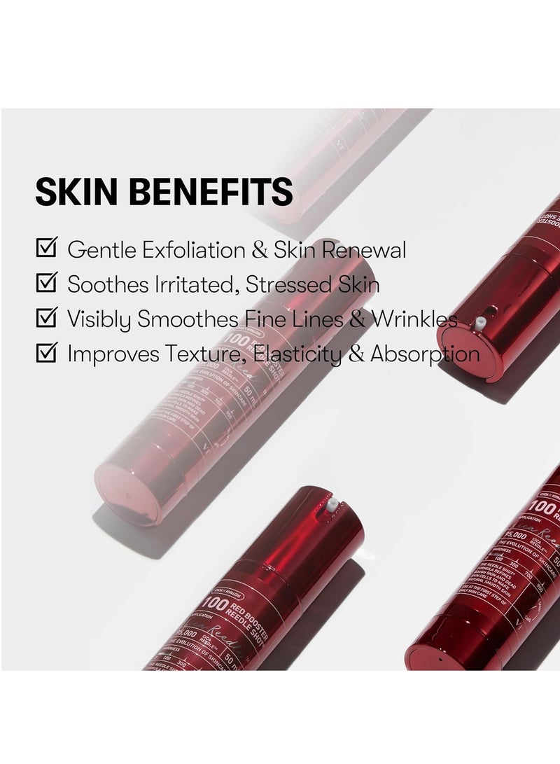 في تي كوزمتيكس مستحضرات التجميل VT Red Booster Reedle Shot 100، سيروم Spicule Microneedling للبشرة المعرضة لحب الشباب والملتهبة، مضاد للأكسدة، سيروم الإكسوسوم لبشرة ناعمة كالزجاج، معزز للبشرة الكورية 1.69 أونصة سائلة (50 مل)  - Image 5