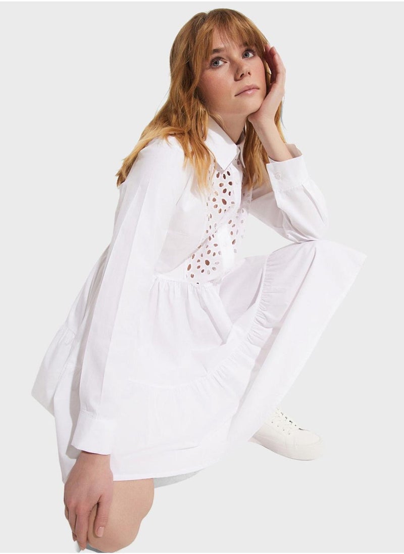 JUNE - Tiered Shirt Dress - Image 1