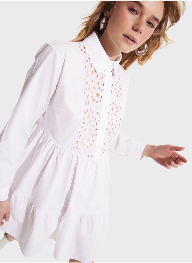JUNE - Tiered Shirt Dress - Image 1