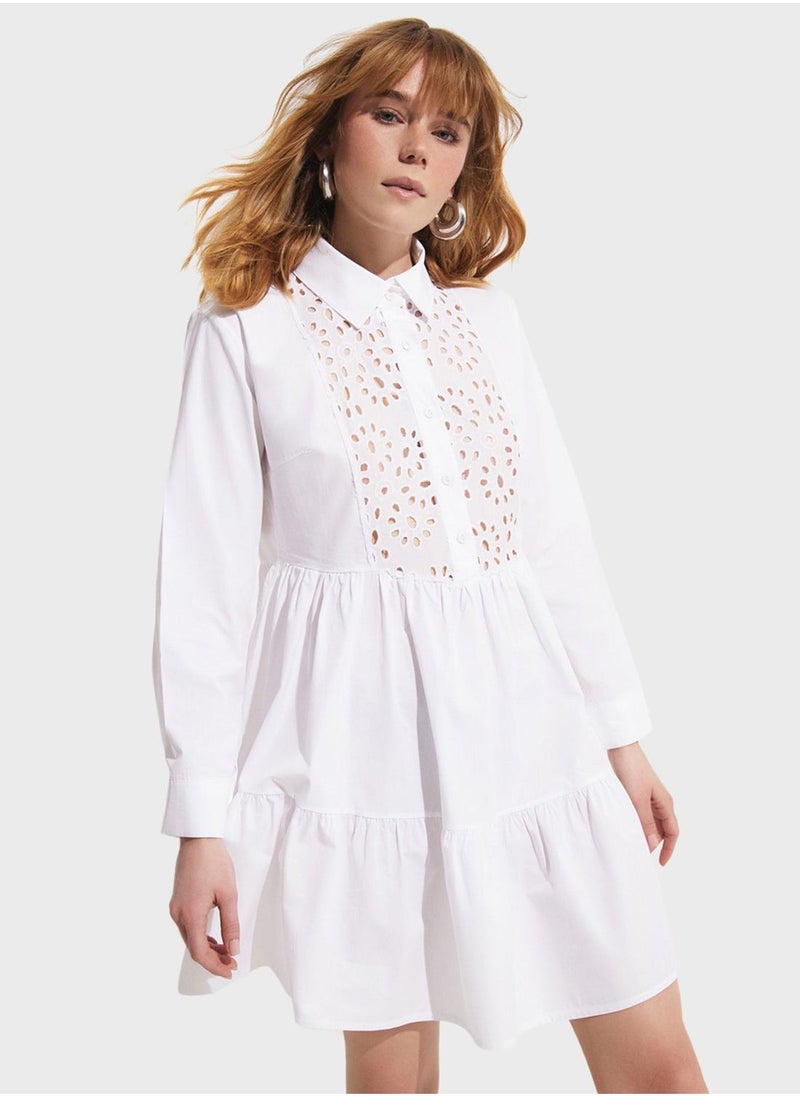 JUNE - Tiered Shirt Dress - Image 1