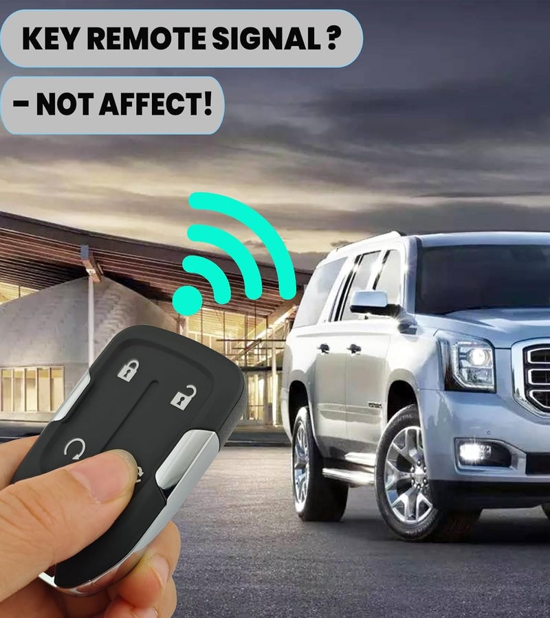 Arruweer غلاف لمفتاح التحكم الذكي مناسب لسيارات شيفروليه سيلفرادو وجي إم سي سيريا (Chevrolet Silverado/GMC Sierra) موديلات 2022، 2021، 2020، 2019، بسعات 1500، 2500، 3500 HD، مزود بنظام الدخول اللاسلكي بدون مفتاح (Keyless Entry)، ويحتوي على 5 أزرار. - Image 3