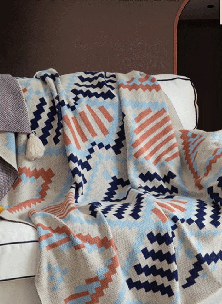Boho Style Women Siesta Throw Blanket Soft Skin Friendly Sleeping Blankets Sofa Decorative for Chair Bed Couch Knit Office Rest Blanket 130*170cm - Image 3